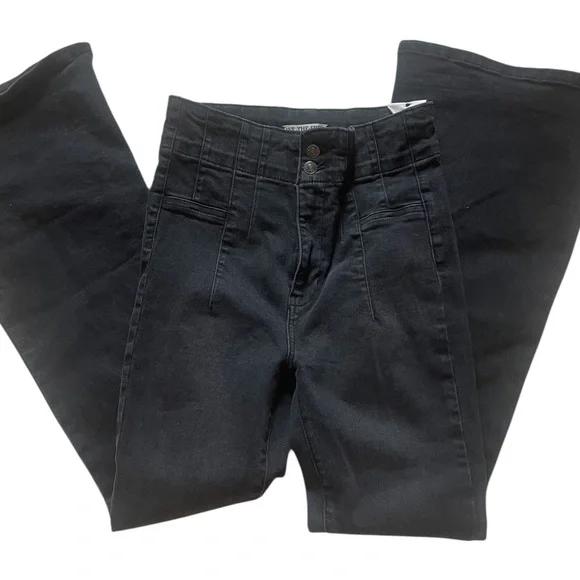 We the free, flare high rise jeans, Black, Onyx,Stretch denim, flared, Size 29 - Picture 6 of 9